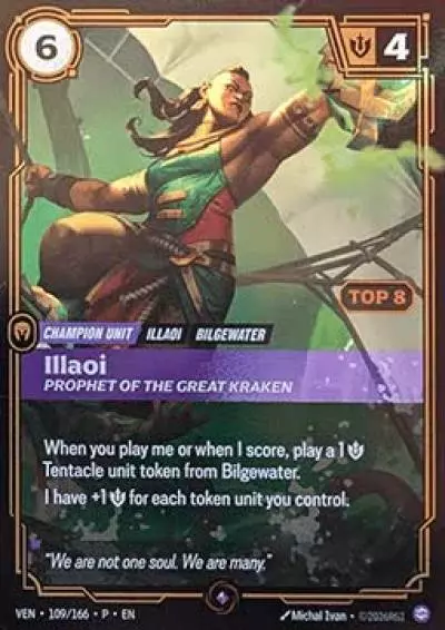 Illaoi Prophet Of The Great Kraken VEN-109-p Promotional Cards Riftbound card